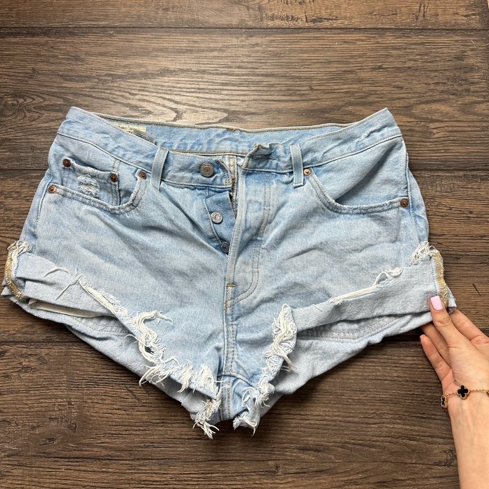 Levi's Light Blue Jean Shorts for Women - Picture 4 of 4